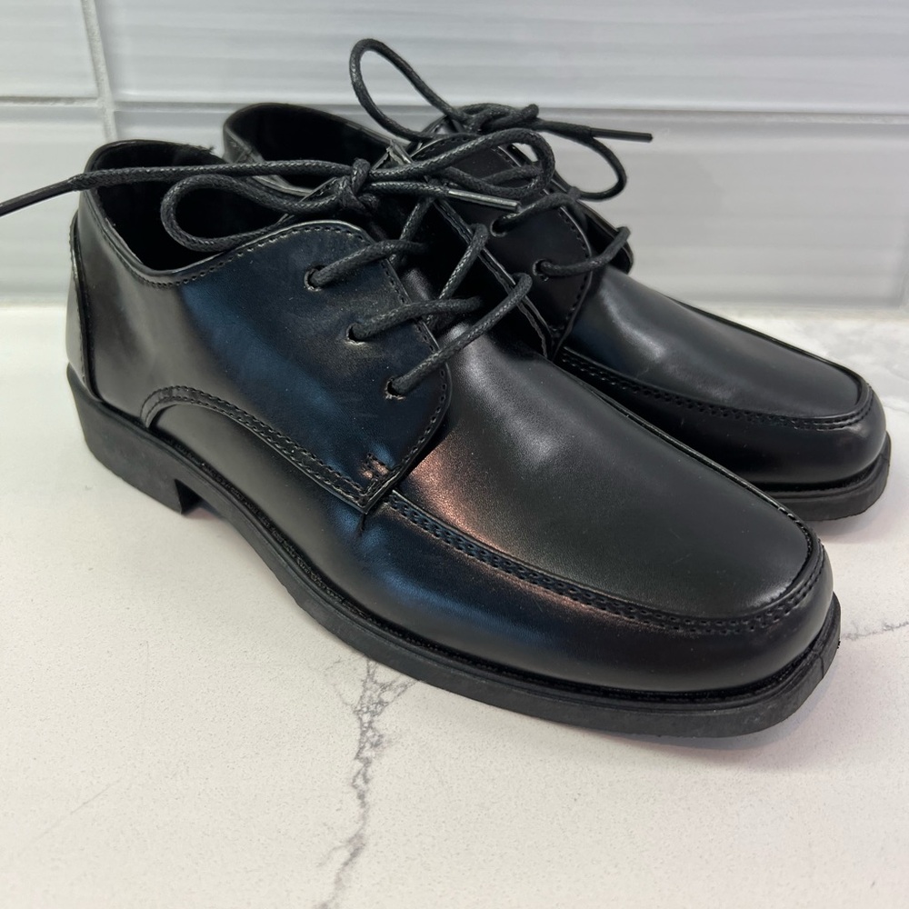 Boys Dress Shoes Black Patent Leather Lace up Dress Shoe Size 1